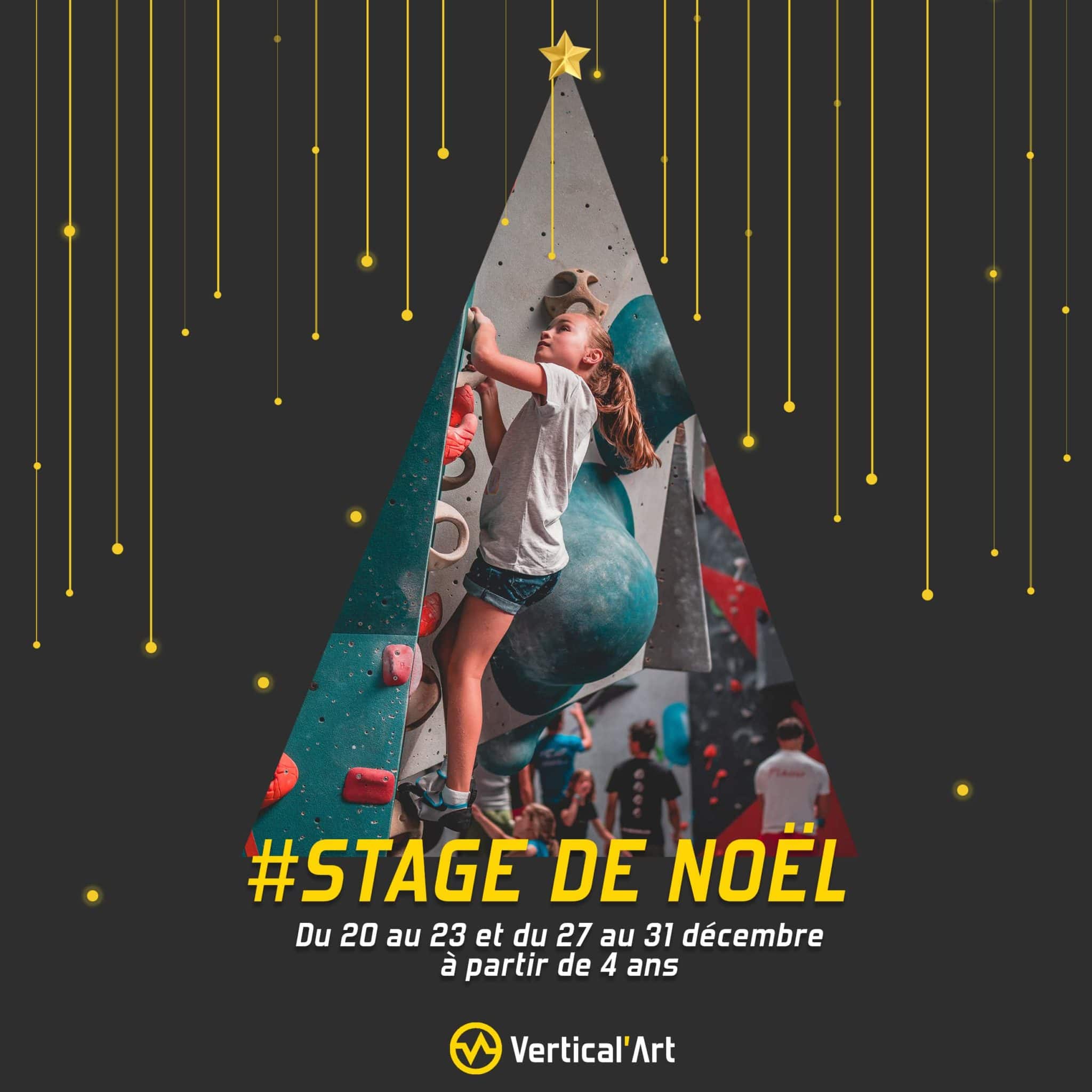 Stage enfants Noël 2021 à Vertical'Art Paris Pigalle, du 20 au 23 décembre et du 27 au 31 décembre