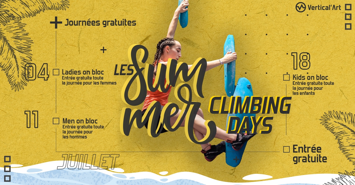 Summer Climbing Days à Vertical'Art Paris Pigalle, escalade gratuite pour tous en juillet 2023
