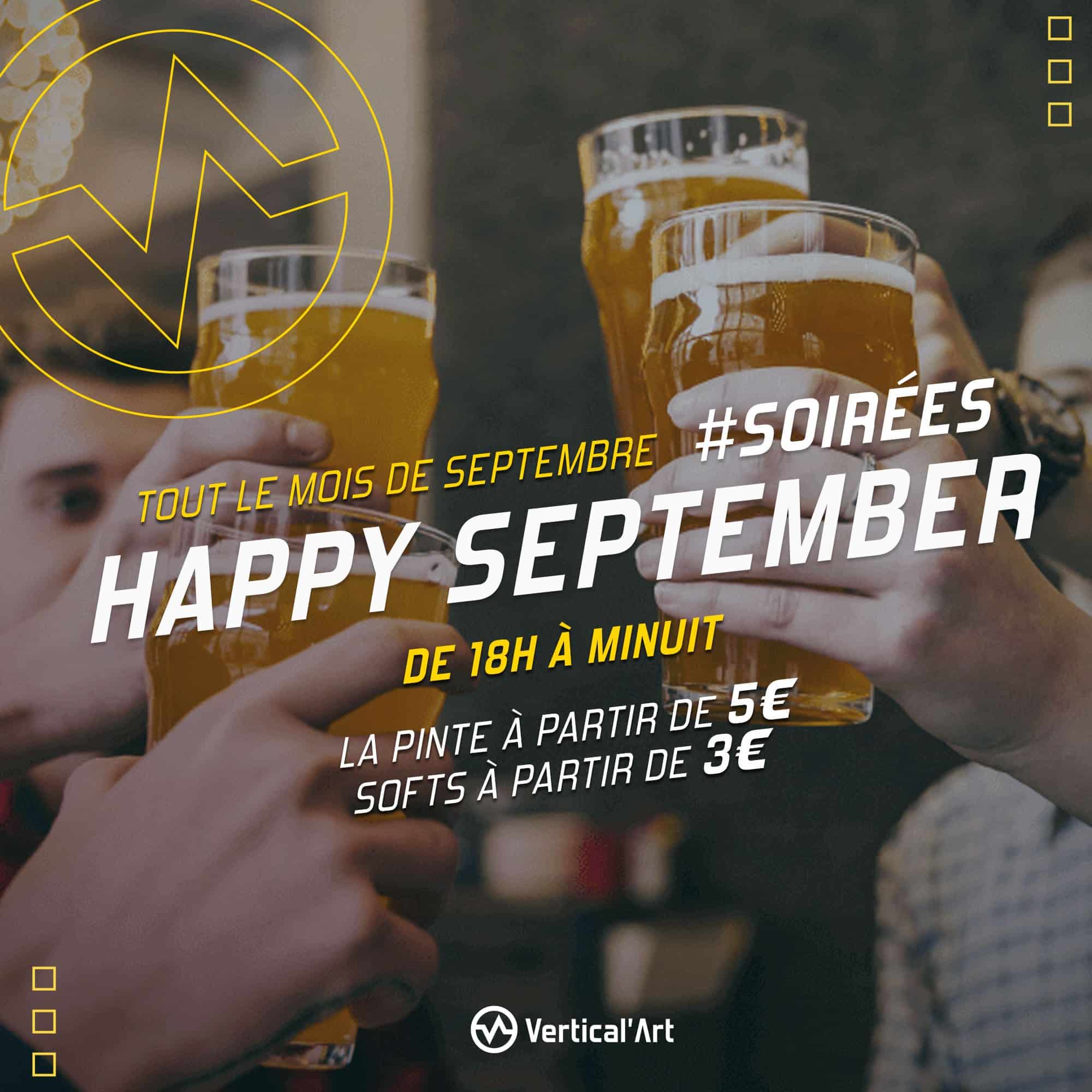 Happy September : La pinte de bière à 5€ toute la semaine à Vertical'Art Paris Pigalle !